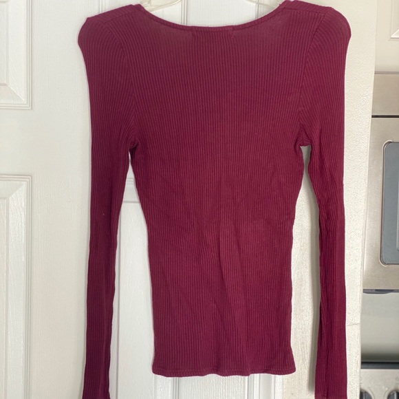 Long sleeve tie front top - Picture 3 of 3